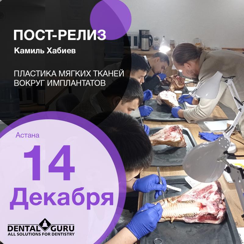 Курс Камиля Хабиева в Астане: Пластика мягких тканей вокруг имплантатов